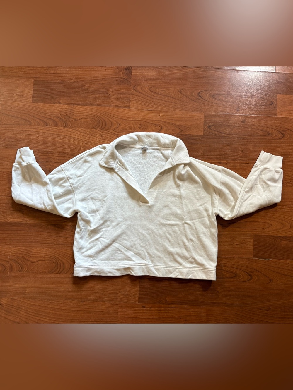 Crewneck Long-Sleeve Top - White